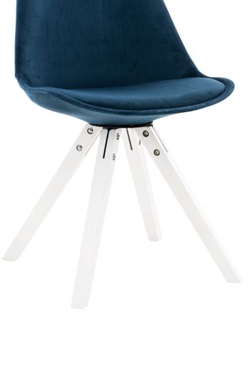 Rotondi Chaise de salle à manger Velours Bleu 5x59cm 7