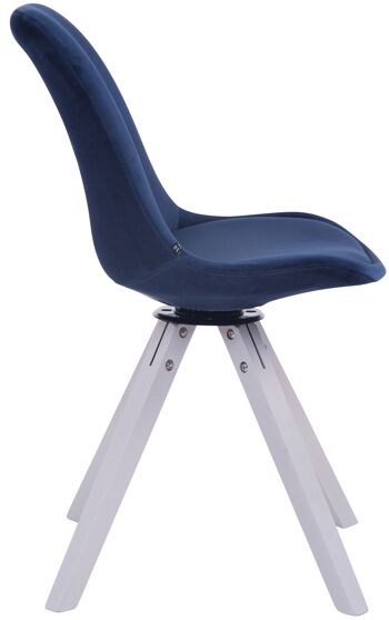 Greciropa Chaise de salle à manger Velours Bleu 6x56cm 2