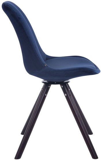 Gullo Chaise de Salle à Manger Velours Bleu 6x56cm 3