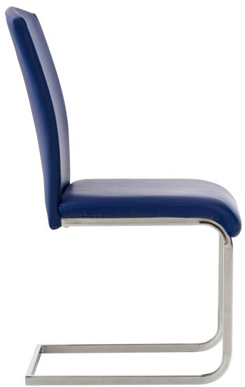 Pavarolo Chaise de salle à manger Cuir artificiel Bleu 6x57cm 2