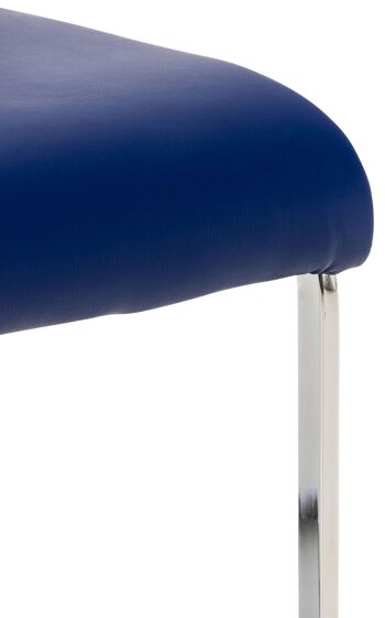 Pavarolo Chaise de salle à manger Cuir artificiel Bleu 6x57cm 6