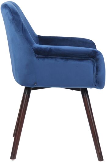 Segariu Chaise de salle à manger Velours Bleu 10x60cm 3