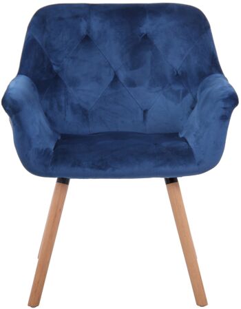 Grosso Chaise de salle à manger Velours Bleu 10x60cm 2