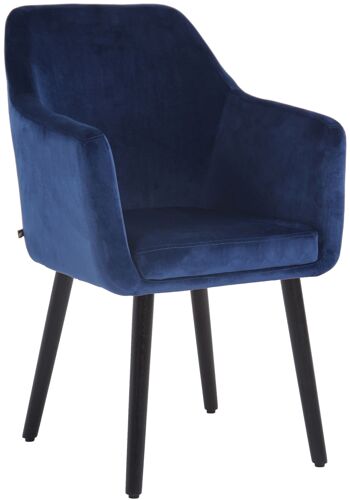 Pettino Chaise de salle à manger Velours Bleu 10x58cm 1