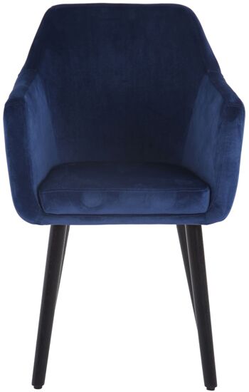 Pettino Chaise de salle à manger Velours Bleu 10x58cm 2