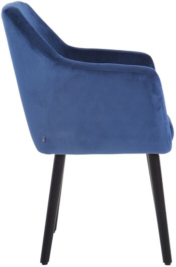 Pettino Chaise de salle à manger Velours Bleu 10x58cm 3