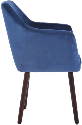 Uscerno Chaise de salle à manger Velours Bleu 10x58cm 3