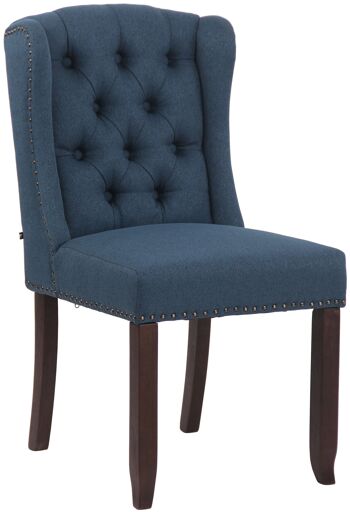 Fanzolo Chaise de salle à manger Tissu Bleu 12x60cm 1