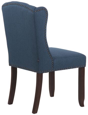 Fanzolo Chaise de salle à manger Tissu Bleu 12x60cm 4