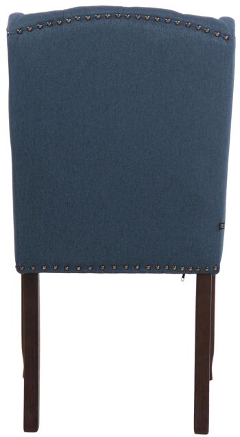 Fanzolo Chaise de salle à manger Tissu Bleu 12x60cm 5