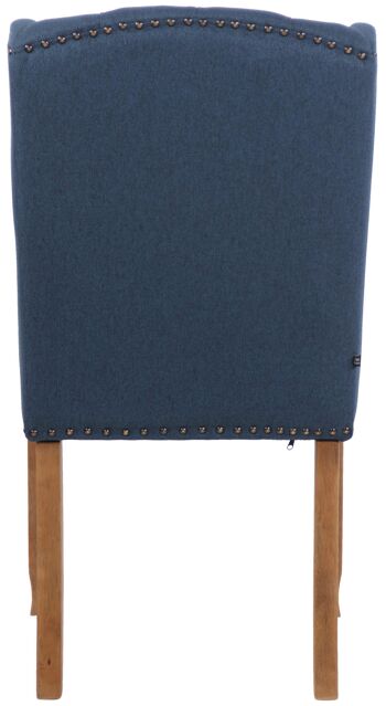 Mammola Chaise de Salle à Manger Tissu Bleu 12x60cm 5
