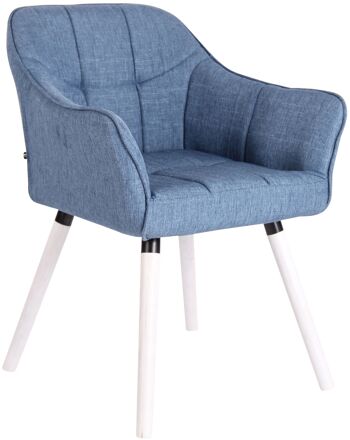 Milazzo Chaise de salle à manger Tissu Bleu 5x59cm 1