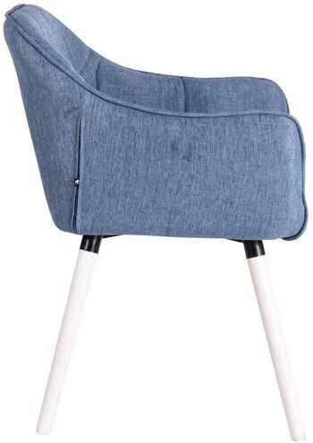 Milazzo Chaise de salle à manger Tissu Bleu 5x59cm 3