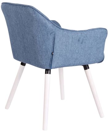 Milazzo Chaise de salle à manger Tissu Bleu 5x59cm 4