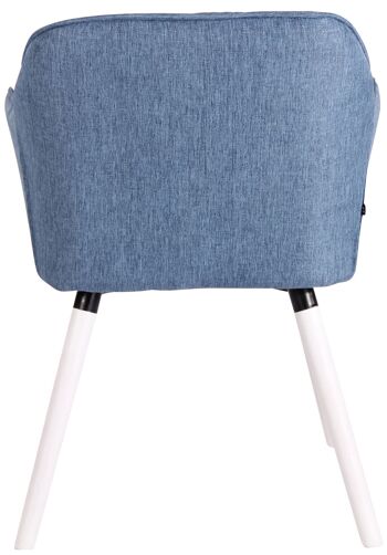Milazzo Chaise de salle à manger Tissu Bleu 5x59cm 5