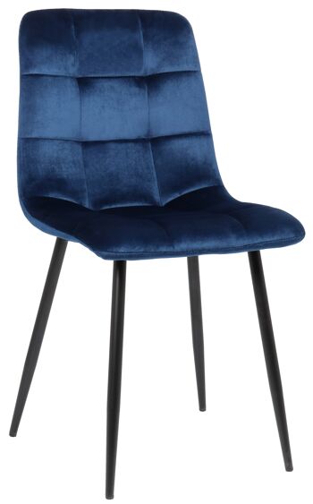 Calcinato Chaise de salle à manger Bleu 5x52cm 1