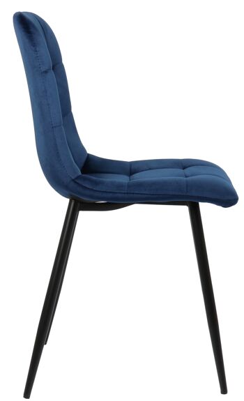 Calcinato Chaise de salle à manger Bleu 5x52cm 3