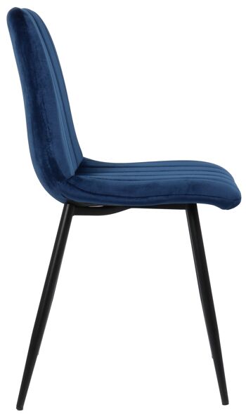 Trognano Chaise de salle à manger Bleu 5x53cm 3