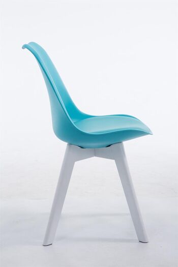 Calamaci Chaise de Salle à Manger Similicuir Bleu 6x41.5cm 2