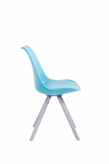 Paroldo Chaise de salle à manger Cuir artificiel Bleu 6x56cm 3