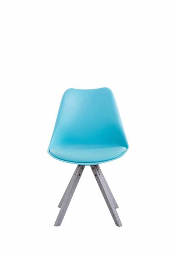 Gravscae Chaise de salle à manger Cuir artificiel Bleu 6x55.5cm 1
