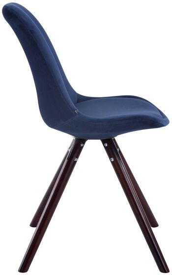 Fabrizia Chaise de salle à manger Velours Bleu 6x56cm 3