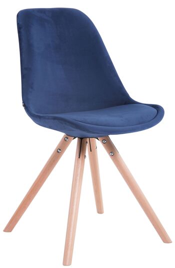 Iscalonga Chaise de salle à manger Velours Bleu 6x56cm 1