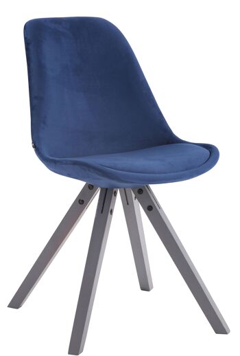 Suello Chaise de salle à manger Velours Bleu 6x56cm 1