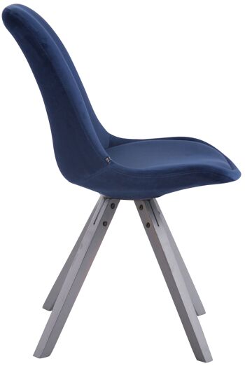 Suello Chaise de salle à manger Velours Bleu 6x56cm 2