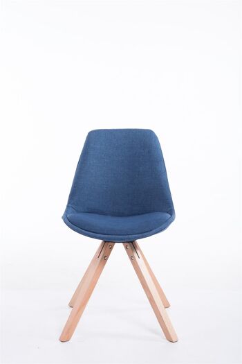 Favani Chaise de salle à manger Tissu Bleu 6x56cm 1