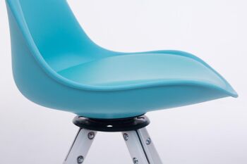 Candico Chaise de Salle à Manger Simili Cuir Bleu 6x56cm 4