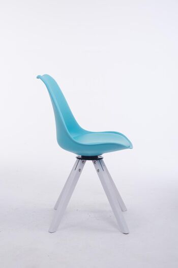 Bonomini Chaise de salle à manger Cuir artificiel Bleu 6x56cm 3