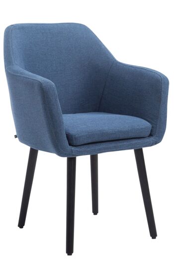 Cotignola Chaise de salle à manger Tissu Bleu 10x57.5cm 1