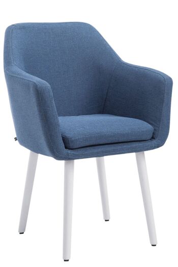 Comunanza Chaise de salle à manger Tissu Bleu 10x57.5cm 1