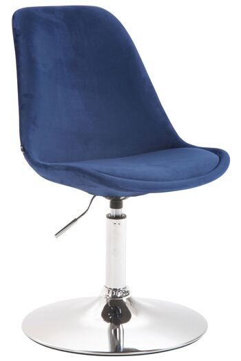 Frugarolo Chaise de salle à manger Velours Bleu 6x57cm 1