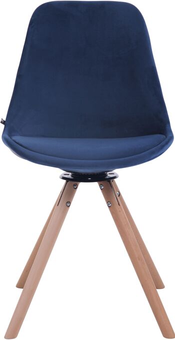 Galice Chaise de salle à manger Velours Bleu 6x56cm 1