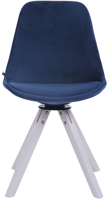 Lagarello Chaise de salle à manger Velours Bleu 6x56cm 2