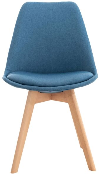 Amico Chaise de salle à manger Cuir artificiel Bleu 4x50cm 2