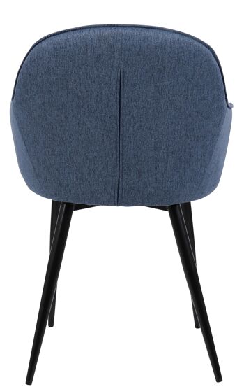 Giuliana Chaise de salle à manger Tissu Bleu 5x59cm 4