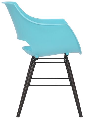 Silva Chaise de Salle à Manger Plastique Bleu 6x58cm 3