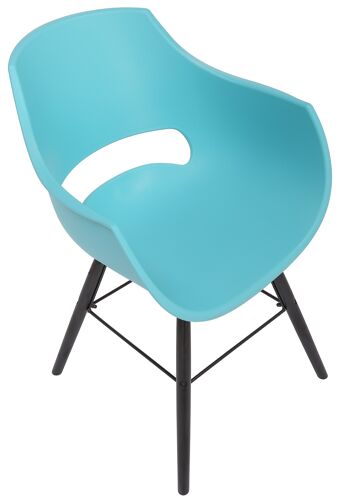 Silva Chaise de Salle à Manger Plastique Bleu 6x58cm 5