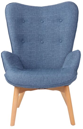 Savelli Fauteuil Tissu Bleu 12x77cm 2