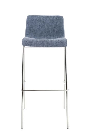 Pezze Lot de 2 Tabourets de Bar Tissu Bleu 6x48cm 2