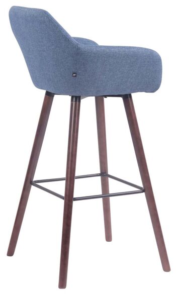 Fossalta Lot de 2 Tabourets de Bar Tissu Bleu 8x52cm 4