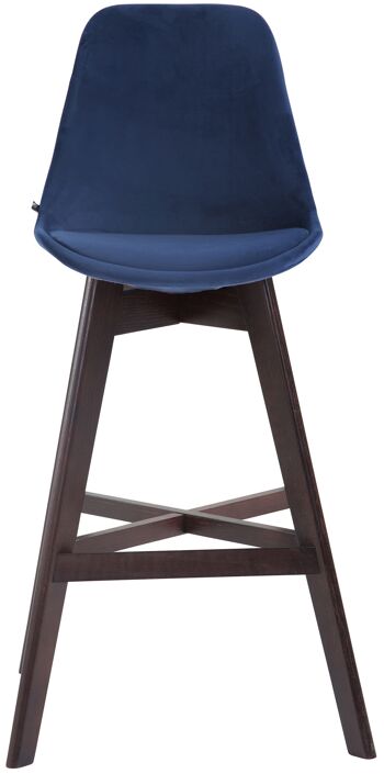 Fienili Lot de 2 Tabourets de Bar Velours Bleu 6x56cm 2