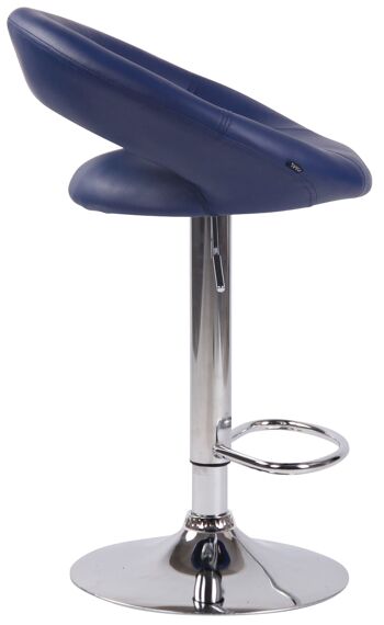 Cortiglio Set de 2 Tabourets de Bar Simili Cuir Bleu 6x47cm 3