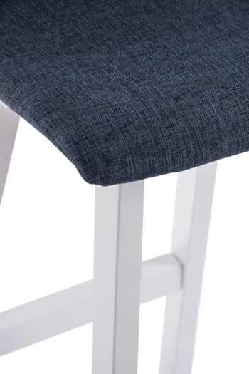 Cementir Lot de 2 Tabourets de Bar Tissu Bleu 6x40cm 8