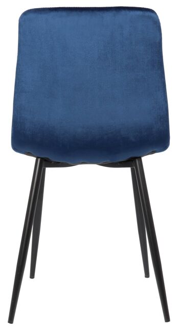 Lot de 2 chaises de salle à manger Fortezza Bleu 5x52cm 5