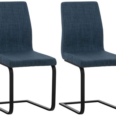 Casaline Set van 2 Eetkamerstoelen Blauw 6x50cm