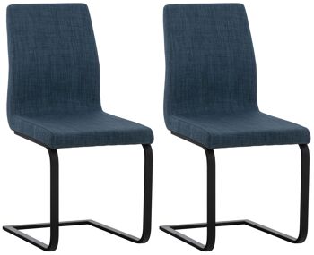 Casaline Lot de 2 Chaises de Salle à Manger Bleu 6x50cm 1